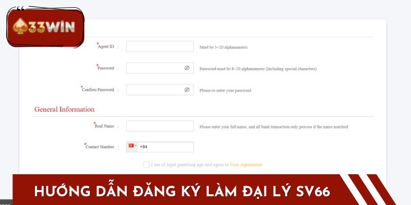 Các bước đăng ký trở thành đại lý SV66 rất đơn giản và nhanh chóng.