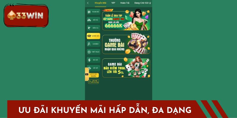 Khuyến mãi đa dạng và hấp dẫn dành cho cả người mới và thành viên lâu năm